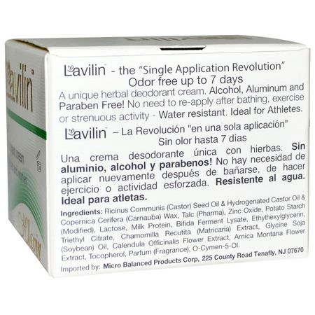 Deodorant, Foot Spray, Foot Care, Bath: Lavilin, Bio Balance, Foot Deodorant Cream for Men and Women, 12.5 g