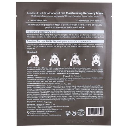 Hydrating Masks, K-Beauty Face Masks, Peels, Face Masks: Leaders, Coconut Gel Moisturizing Recovery Mask, 1 Mask, 30 ml
