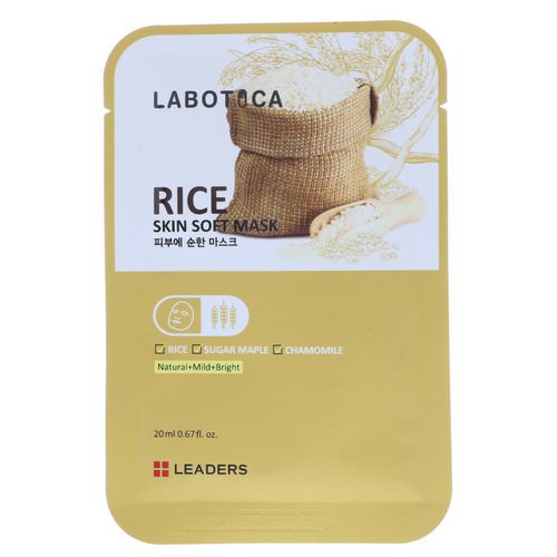 Leaders, Labotica, Rice Skin Soft Mask, 1 Mask, 20 ml Review