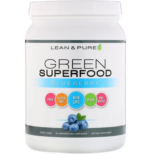 Lean & Pure, Green Superfood, Blueberry, 16.26 oz (461 g) Review