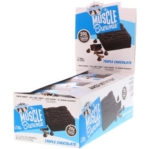 Lenny & Larry's, Muscle Brownie, Triple Chocolate, 12 Brownies, 2.29 oz (65 g) Each Review