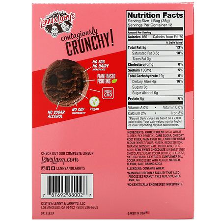 Lenny Larry's Protein Cookies - Proteinkakor, Protein Snacks, Brownies, Cookies