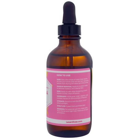 Makeup Removers, Makeup, Beauty, Jojoba: Leven Rose, 100% Pure & Organic Jojoba Oil, 4 fl oz (118 ml)