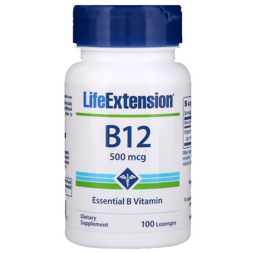 Life Extension, B-12, 500 mcg, 100 Lozenges Review