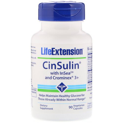 Life Extension, CinSulin with InSea2 & Crominex 3+, 90 Vegetarian Capsules Review