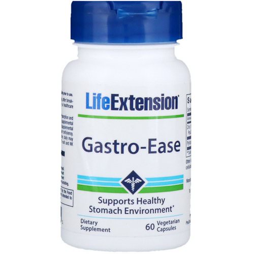 Life Extension, Gastro-Ease, 60 Vegetarian Capsules Review