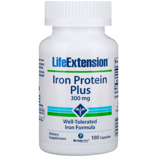Life Extension, Iron Protein Plus, 300 mg, 100 Capsules Review