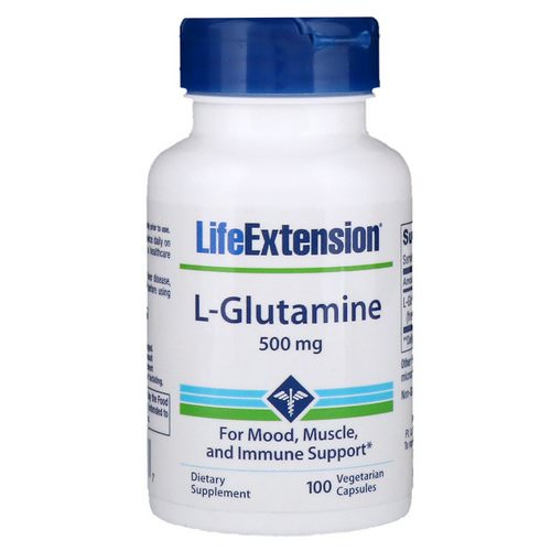 Life Extension, L-Glutamine, 500 mg, 100 Vegetarian Capsules Review