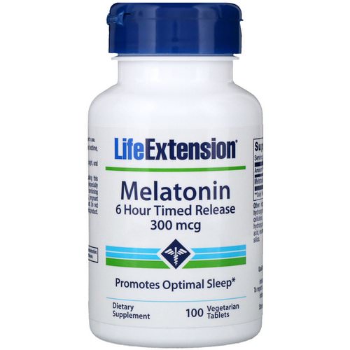 Life Extension, Melatonin, 6 Hour Timed Release, 300 mcg, 100 Vegetarian Tablets Review