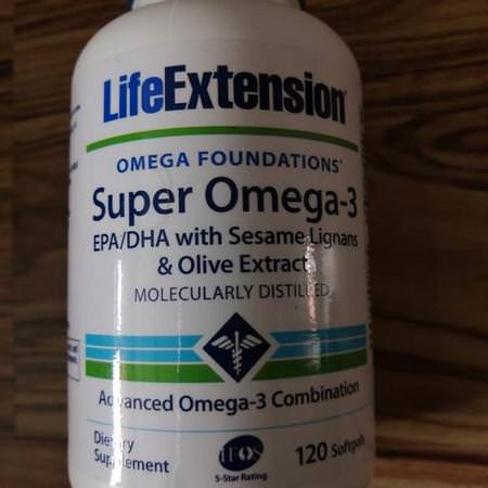 Life Extension Omega-3 Fish Oil - Omega-3 Fiskolja, Omegas Epa Dha, Fiskolja, Kosttillskott