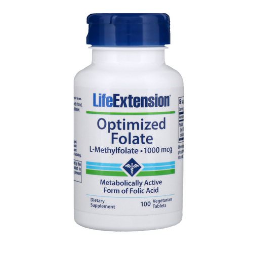 Life Extension, Optimized Folate, 1,000 mcg, 100 Vegetarian Tablets Review