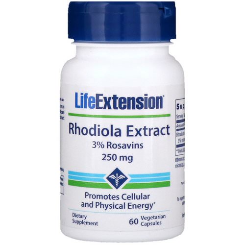 Life Extension, Rhodiola Extract, 250 mg, 60 Vegetarian Capsules Review