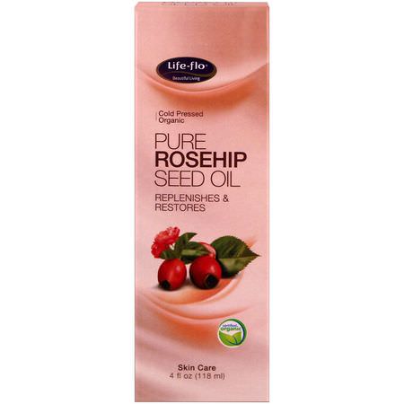 Hårbottenvård, Hårvård, Rosehip, Massageoljor: Life-flo, Pure Rosehip Seed Oil, Skin Care, 4 fl oz (118 ml)