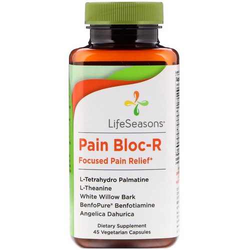 LifeSeasons, Pain Bloc-R, Focused Pain Relief, 45 Vegetarian Capsules Review