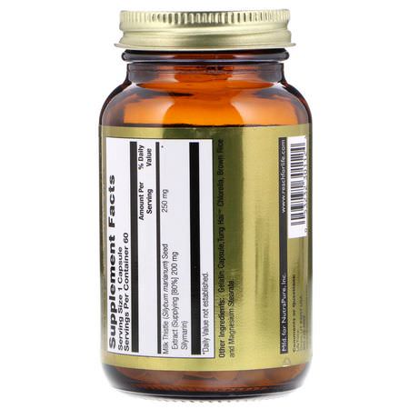 Mjölktistel Silymarin, Homeopati, Örter: LifeTime Vitamins, Milk Thistle Extract, 250 mg, 60 Capsules