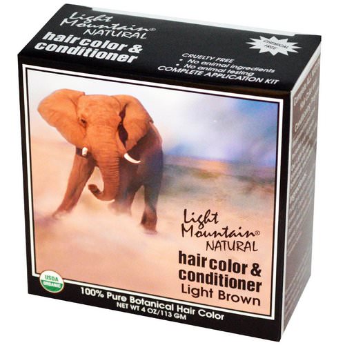 Light Mountain, Natural Hair Color & Conditioner, Light Brown, 4 oz (113 g) Review