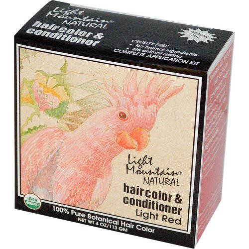 Light Mountain, Organic Natural Hair Color & Conditioner, Light Red, 4 oz (113g) Review