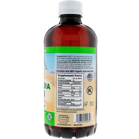 Aloe Vera, Matsmältning, Kosttillskott: Lily of the Desert, Aloe Vera Juice, Inner Fillet, 32 fl oz (946 ml)