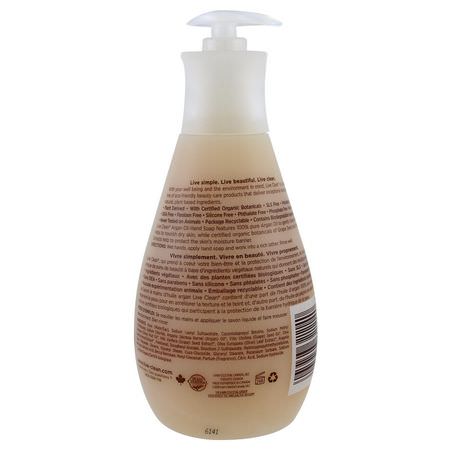 Handtvål, Dusch, Bad: Live Clean, Hydrating Liquid Hand Soap, Argan Oil, 17 fl oz (500 ml)