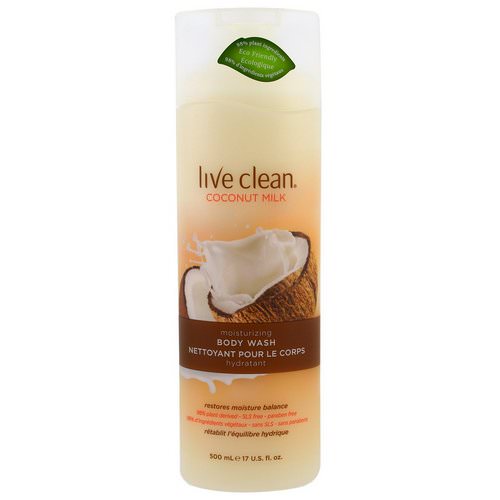 Live Clean, Moisturizing Body Wash, Coconut Milk, 17 fl oz (500 ml) Review