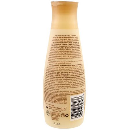 Schampo, Hårvård, Bad: Live Clean, Restorative Shampoo, Argan Oil, 12 fl oz (350 ml)