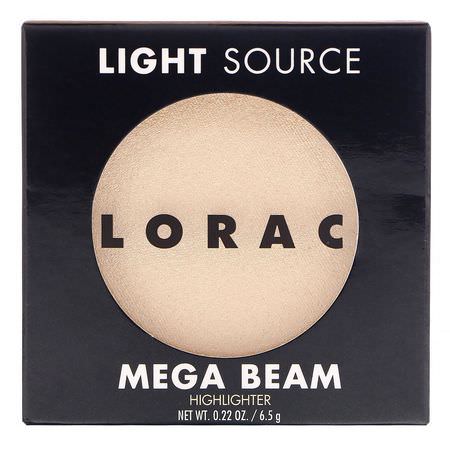Markör, Ansikte, Smink: Lorac, Light Source, Mega Beam Highlighter, Celestial, 0.22 oz (6.5 g)