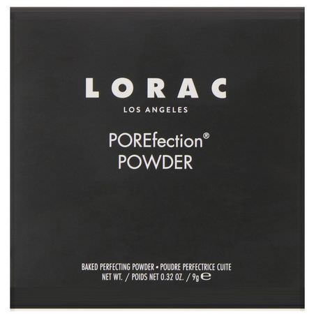 Ställa In Spray, Pulver, Ansikte, Smink: Lorac, POREfection Baked Perfecting Powder, PF3 Light Medium, 0.32 oz (9 g)