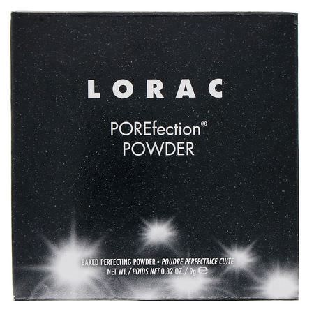Ställa In Spray, Pulver, Ansikte, Smink: Lorac, POREfection Baked Perfecting Powder, PF4 Medium, 0.32 oz (9 g)