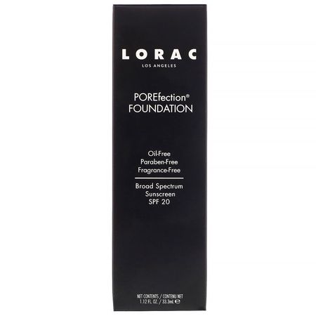 Foundation, Face, Makeup: Lorac, POREfection Foundation, PR4 Light Medium, 1.12 fl oz (33.3 ml)