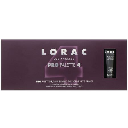 Eye Primer, Eyeshadow, Eyes, Makeup: Lorac, Pro Palette 4 with Mini Behind the Scenes Eye Primer, 0.51 oz (14.3 g)