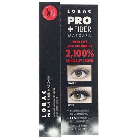 Mascara, Eyes, Makeup: Lorac, PRO Plus Fiber Mascara, Black, 0.52 oz (15.5 g)