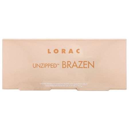 Makeupgåvor, Ögonskugga, Ögon, Smink: Lorac, Unzipped Brazen Eye Shadow Palette with Dual-Ended Brush, 0.37 oz (10.5 g)