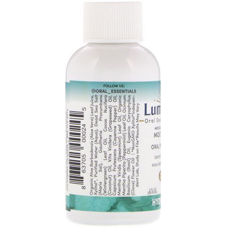Spray, Skölj, Munvatten, Munvård: Lumineux Oral Essentials, Medically Developed Mouthwash, Oral Perfection, Hydrating, 2 fl oz (59.15 ml)