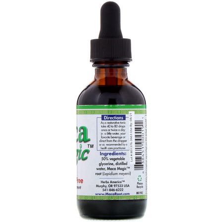 Maca, Homeopati, Örter: Maca Magic, A Bio-Active Extract of Raw Maca Hypocotyl, Alcohol Free, 2 oz (60 ml)