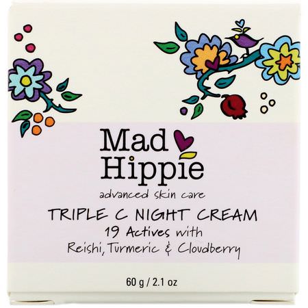 C-Vitamin, Nattfuktare, Krämer, Ansiktsfuktare: Mad Hippie Skin Care Products, Triple C Night Cream, 2.1 oz (60 g)