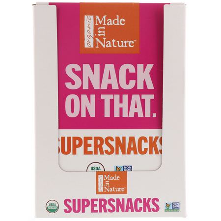 Grönsaksnacks, Torkad Kokosnöt, Supermat: Made in Nature, Organic Coconut Chips, Maple Vanilla Supersnacks, 10 Pack, 1 oz (28 g) Each