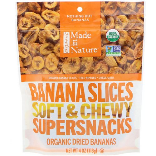Made in Nature, Organic Dried Banana Slices, Soft & Chewy Supersnacks, 4 oz (113 g) Review