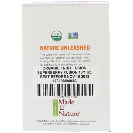 Made in Nature Fruit Vegetable Snacks Mixed Fruit - Blandad Frukt, Grönsaker, Grönsaksnacks, Frukt
