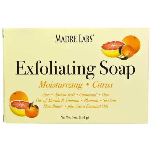 Madre Labs, Exfoliating Bar Soap, with Marula & Tamanu Oils plus Shea Butter, Citrus, 5 oz (141 g) Review