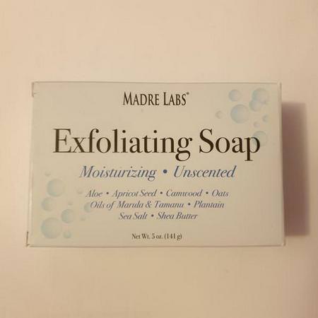 Madre Labs Exfoliating Soap, Bar Soap, Shower, Bath