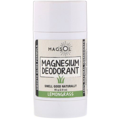 Magsol, Magnesium Deodorant, Lemongrass, 2.8 oz (80 g) Review