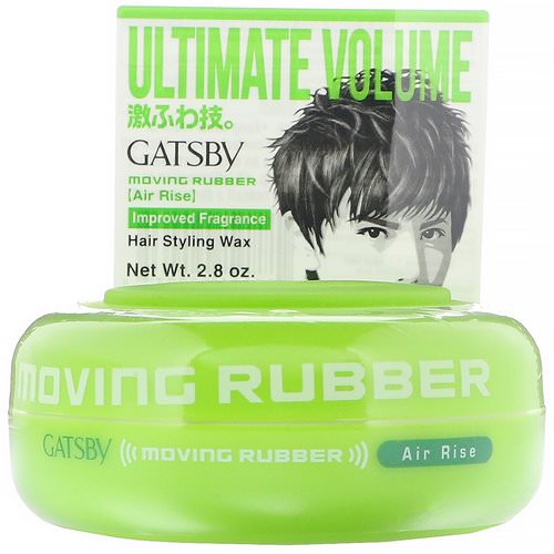 Mandom, Gatsby, Moving Rubber Hair Styling Wax, Air Rise, 2.8 oz Review