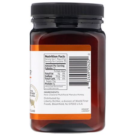 Manuka Honung, Biprodukter, Kosttillskott: Manuka Doctor, Manuka Honey Multifloral, MGO 45+, 1.1 lbs (500 g)