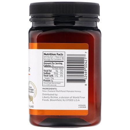 Manuka Honung, Biprodukter, Kosttillskott: Manuka Doctor, Manuka Honey Multifloral, MGO 60+, 1.1 lbs (500 g)