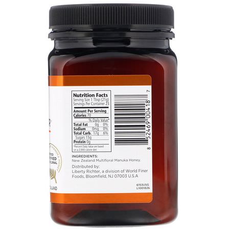 Manuka Honung, Biprodukter, Kosttillskott: Manuka Doctor, Manuka Honey Multifloral, MGO 35+, 1.1 lbs (500 g)