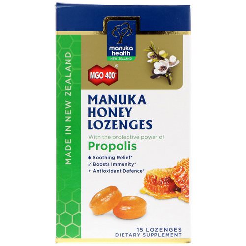 Manuka Health, Manuka Honey Lozenges, Propolis, MGO 400+, 15 Lozenges Review
