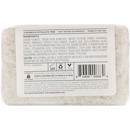 Tvål, Kroppstvätt, Dusch, Bad: Marlowe, Men's Body Scrub Soap Bar, No. 102, 7 oz (198.4 g)