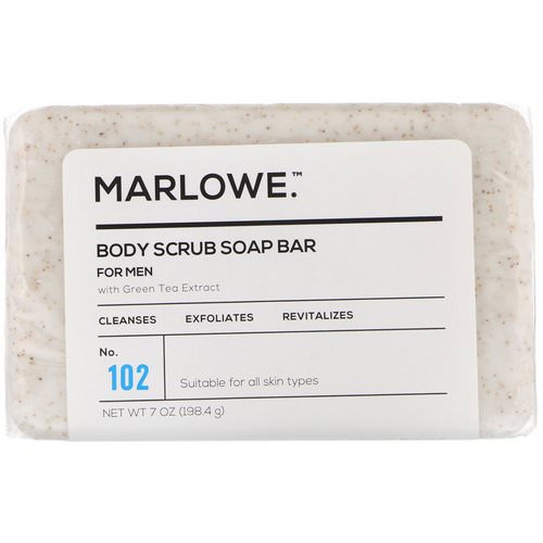 Marlowe, Men's Body Scrub Soap Bar, No. 102, 7 oz (198.4 g) Review
