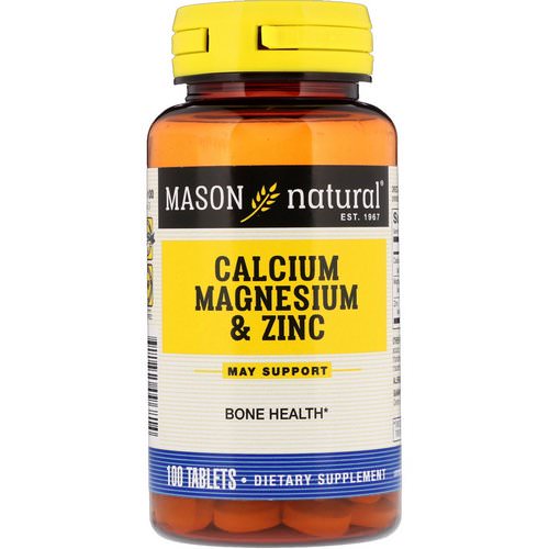 Mason Natural, Calcium Magnesium & Zinc, 100 Tablets Review