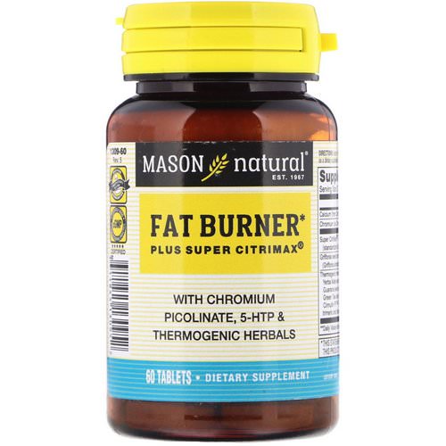 Mason Natural, Fat Burner Plus Super Citrimax, 60 Tablets Review